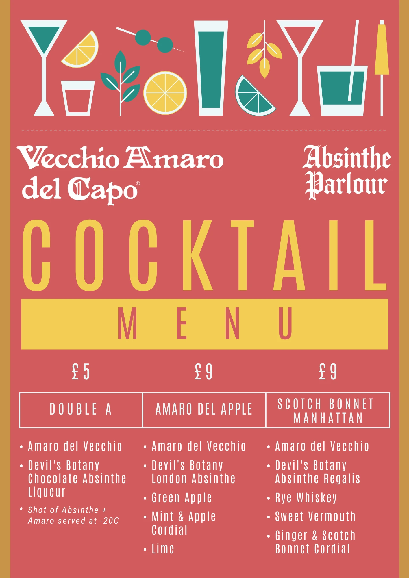Amaro del Capo — Cocktail Menu